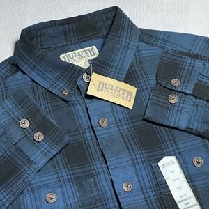 NEW Duluth Trading Free Swingin Flannel Shirt Mens Large Button Down Plaid NWT